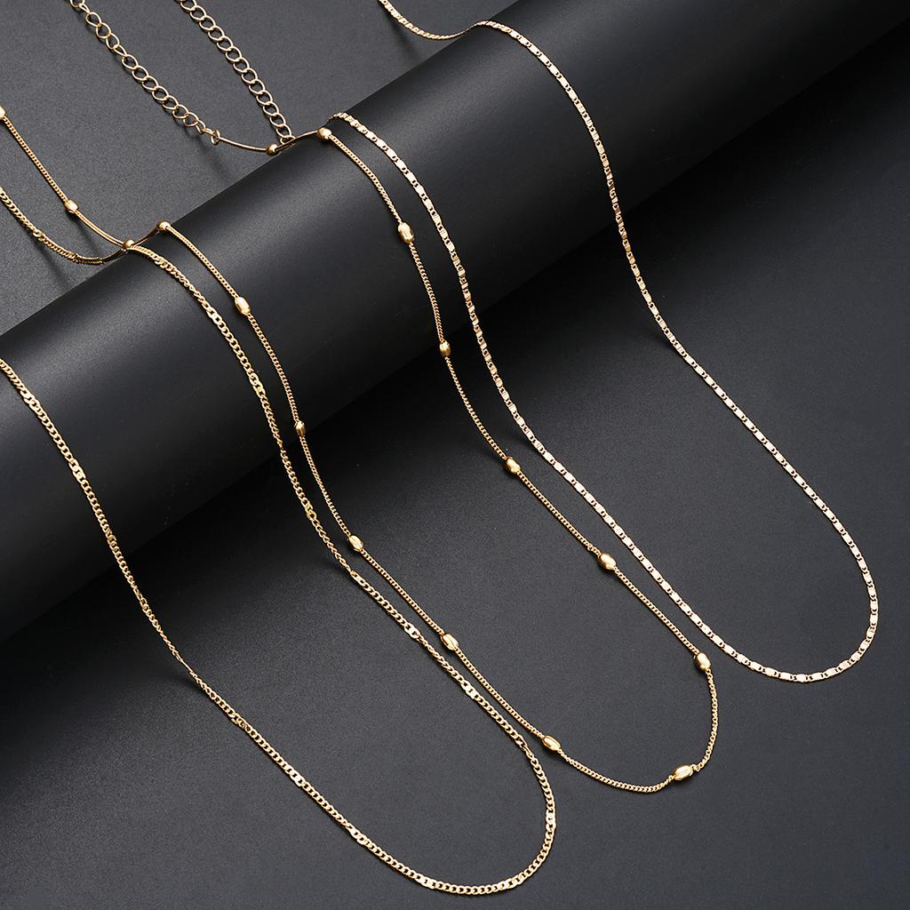 3Pcs/Set Summer Beach Belly Body Chains For Women Simple Gold Color Sequin Waist Chain Female Sexy Bikini Body Jewelry Accessory