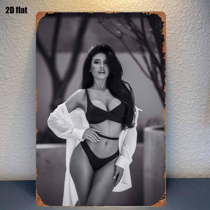 

pc Vintage Metal Tin Sign Sexy Girl Wall Art Retro Decor for Bedroom Garage Bar Garden Outdoor 20x30cm