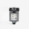 Waterproof Design Wall Switch Socket UK Plug Dust Proof Outdoor Switched Power Socket IP66 Waterproof with Light