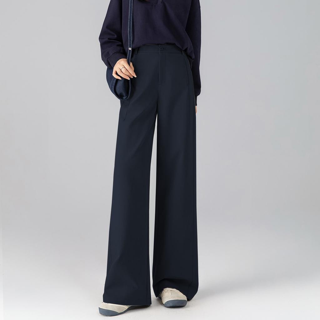 Zhengzhou women's pants scimitar wide-leg pants loose new commuter fashion trousers casual spring versatile pear-shaped trousers 11111