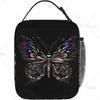 Science Schmetterling Multifunktionale Isolierte Lunchtasche Schwarz Wiederverwendbare Tragbare Lunchbox mit Tasche für Frauen Männer Arbeit Schule