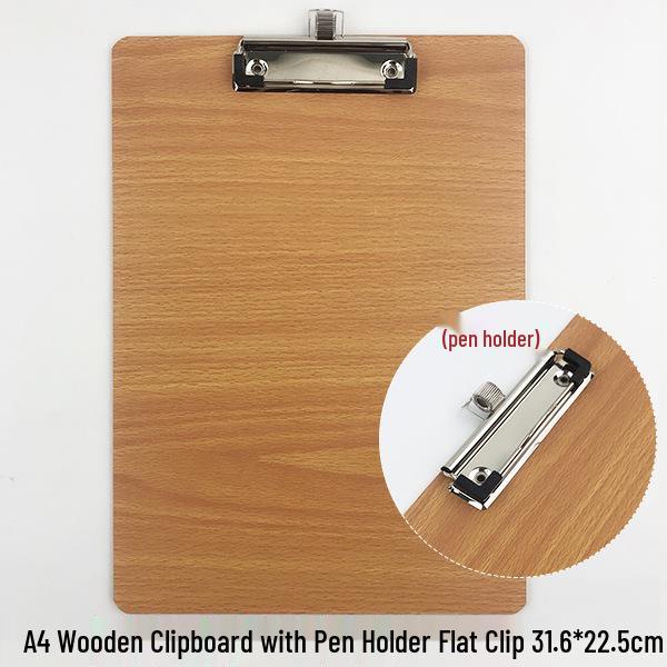 A4 Clipboard with Pen Holder, A5 Writing Pad, A3 Wooden Menu Holder, Cardboard Stationery Board