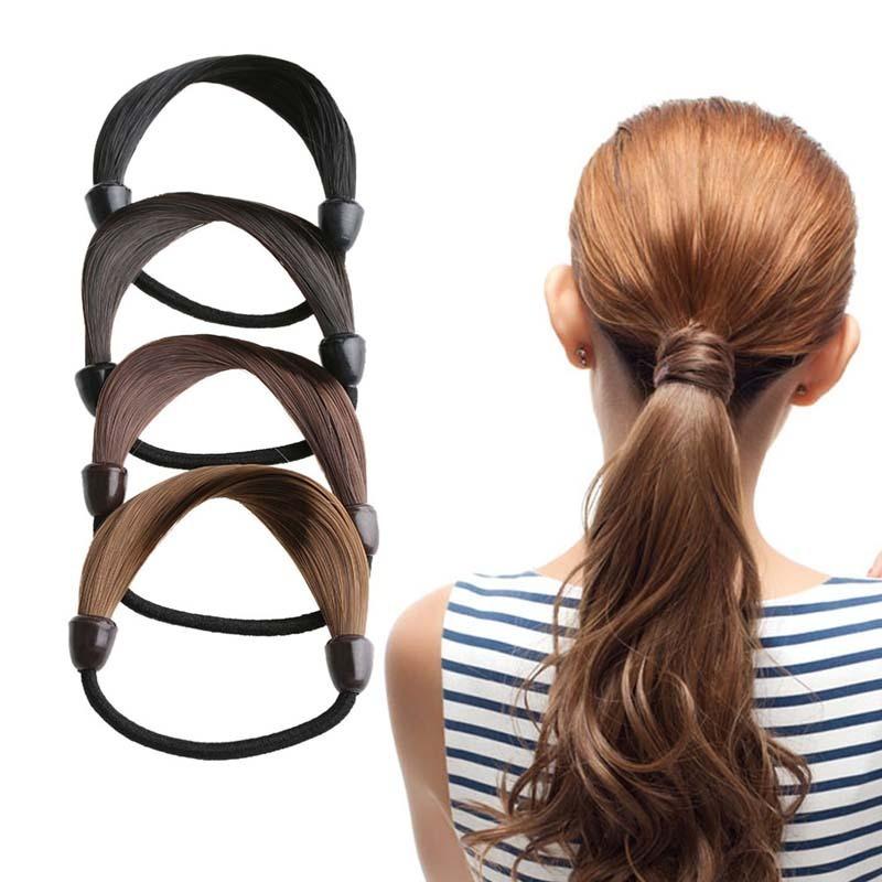 Twist Wig Braided Hair Band for Women Pigtail Type Rubber Bands Korean Style Hair Ring for Girl Hair Extension Ponytail Holder