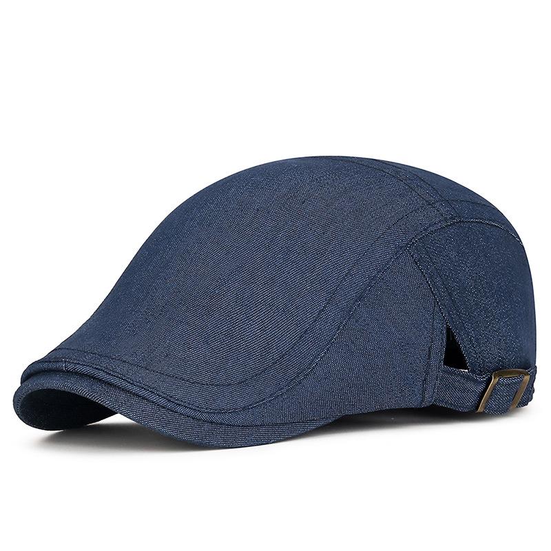 Denim Hat Young Peaked Cap Men Duck Tongue Forward Cap Spring Autumn Beret
