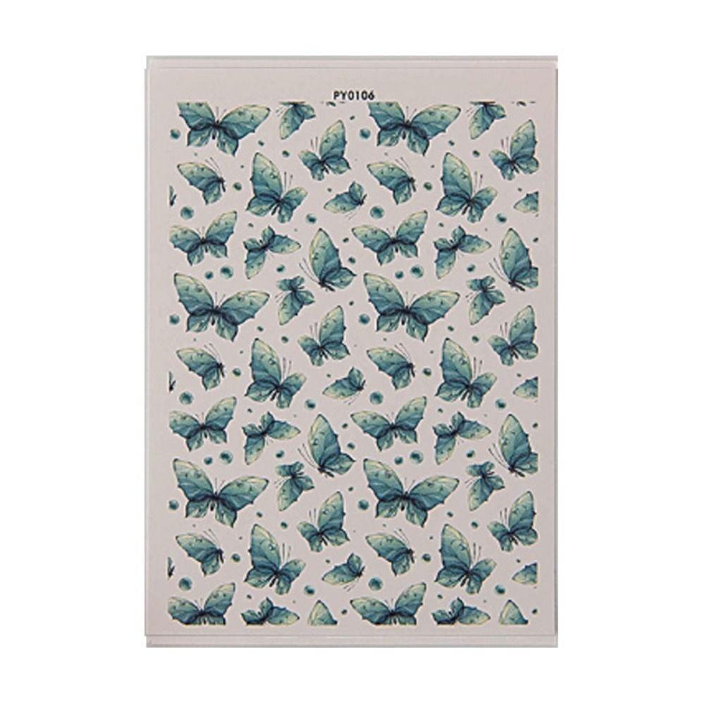 Water Soluble Pottery Painted Transfer Paper Disposable Watercolor Pottery Stickers Butterfly Pattern Decal Paper