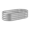 Metal Raised Garden Bed, 1.2 X 0.6 X 0.3 M Oval Outdoor Galvanized Planter Garden Box, Open Bottom Design, Large Planter Raised Bed for Growing