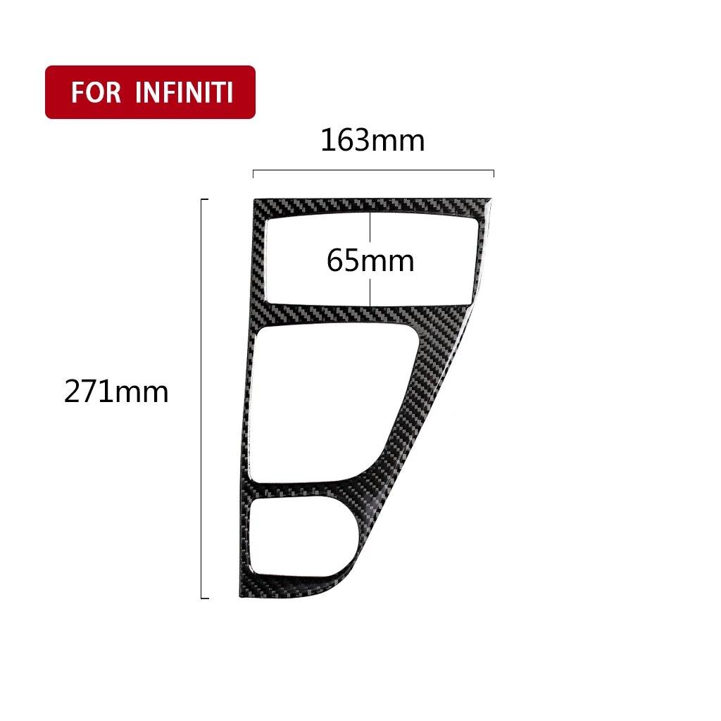 Car Gear Shift Panel Decoration Cover Trim Sticker for Infiniti Q50 2014-2022 Car Interior Accessories Carbon Fiber