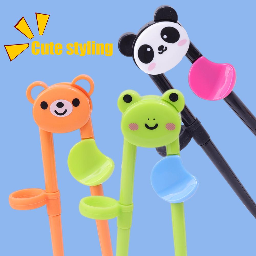 Children Chopsticks for Beginners Baby Auxiliary Eating Chopsticks Learning Cartoon Animal Tableware Training Kids Enlightenment