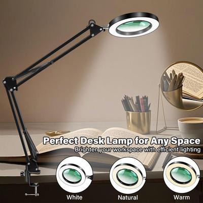72LED 8X/10X NEW Illuminated Magnifier USB 3 Colors LED Magnifying Glass for Soldering Iron Repair/Table Lamp/Skincare Beauty