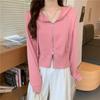 Sweater Women's Autumn and Winter New Korean Version Loose Hooded Long-sleeved Cardigan Jacket