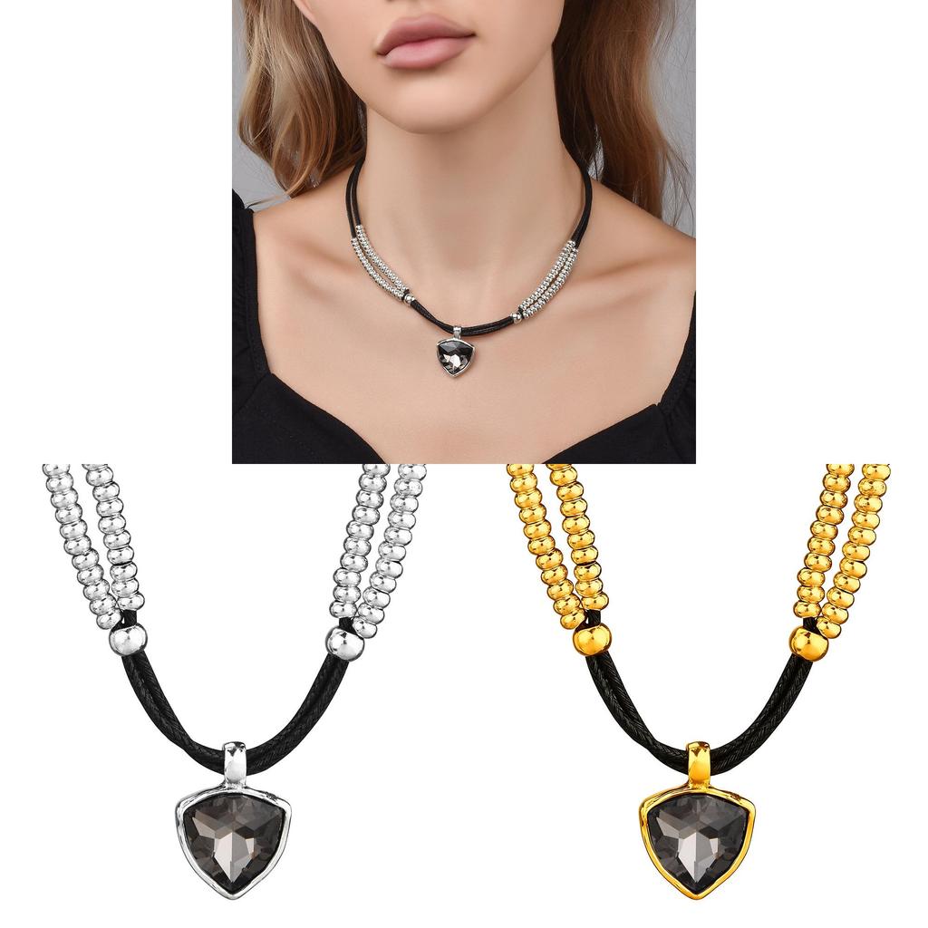 Vintage Heart Shape Necklace With Handcrafted Chain For Women