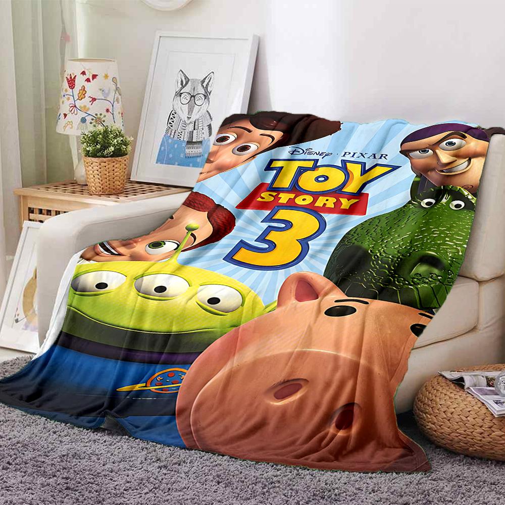 1pc Toy Story Adventure Flannel Blanket,Ultra Soft Warm Plush Throw for Home Bedroom Bed Sofa Cover Camping Picnic Gift Y71720