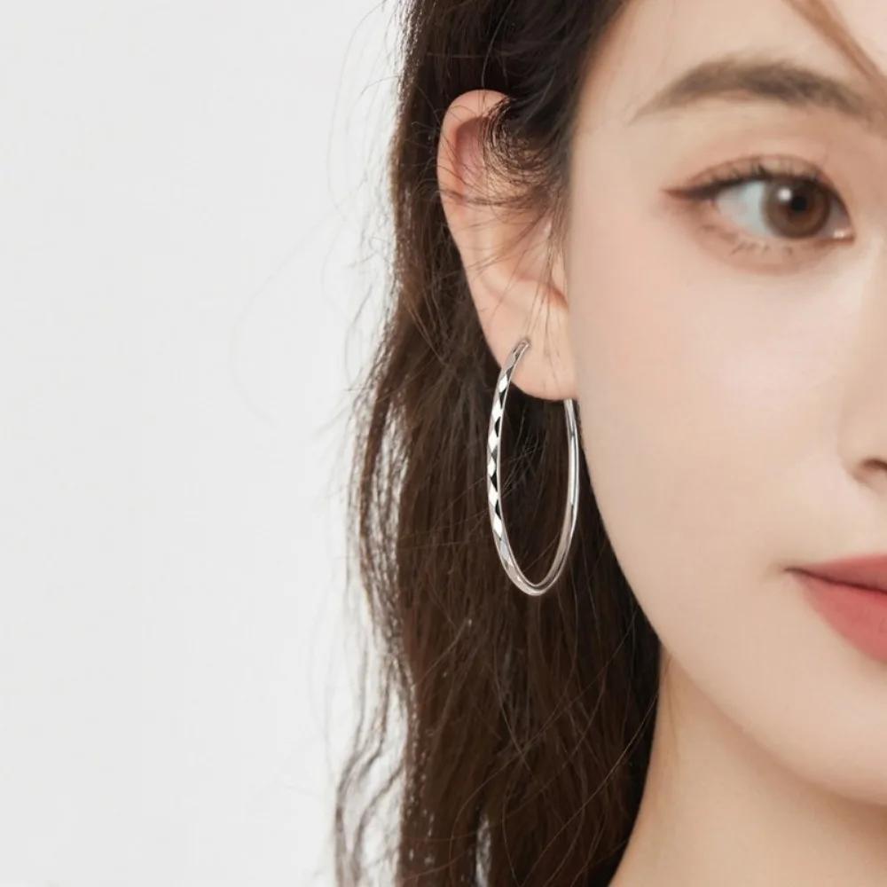 Women's Round Earring, New Collection  Big Hoop Earrings Fashion Women Zircon