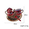 Broche de xícara de chá de liga de desenho animado fofo pingando óleo, roupas versáteis simples e elegantes com acessórios