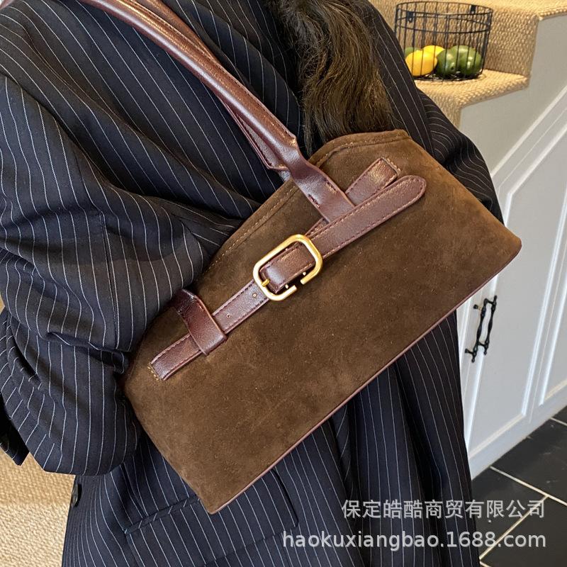 Leopard Print Underarm Bag Women's 2025 New Trendy Autumn and Winter Fashion Versatile Shoulder Bag High-end Messenger Baguette Bag