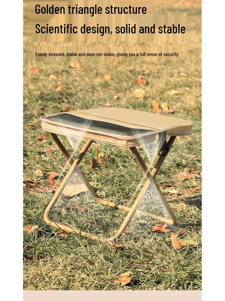 Multifunctional Portable Folding Stool: Outdoor Crossbody Bag, Clutch, Travel Chair for Camping, Fishing, and High-Speed Rail Queue.