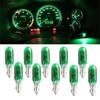 10pcs Green W2W T5 Car Dashboard Dash Bulbs trument Panel Light Halogen Lamp Universal 12V Accessories Car Interior Lights