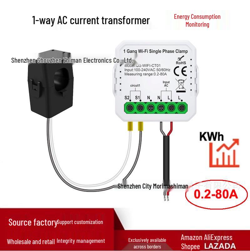 Smart Solar Power Current Sensor: Energy Consumption & Monitoring