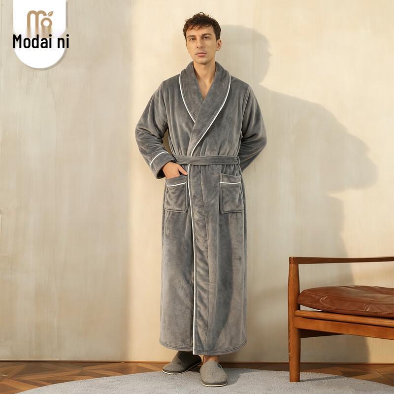 Men's Flannel Long Sleep Robe