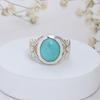 Arizona Turquoise Ring: 925 Sterling Silver Gemstone Statement Ring