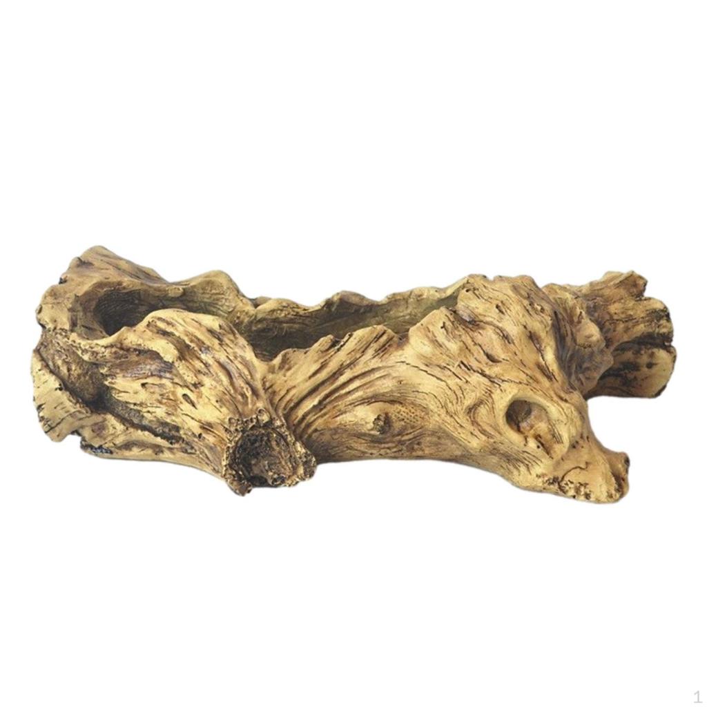Artificial Driftwood Plante, Resin Flower Pot Container, Irregular for Outdoor