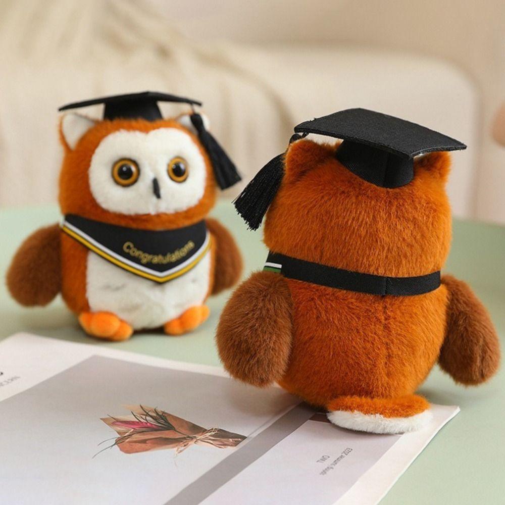 Soft Cozy Stuffed Animal Toy 16cm Size Graduate Plush Dolls Kawaii Owl Plush Toy Graduation Gift