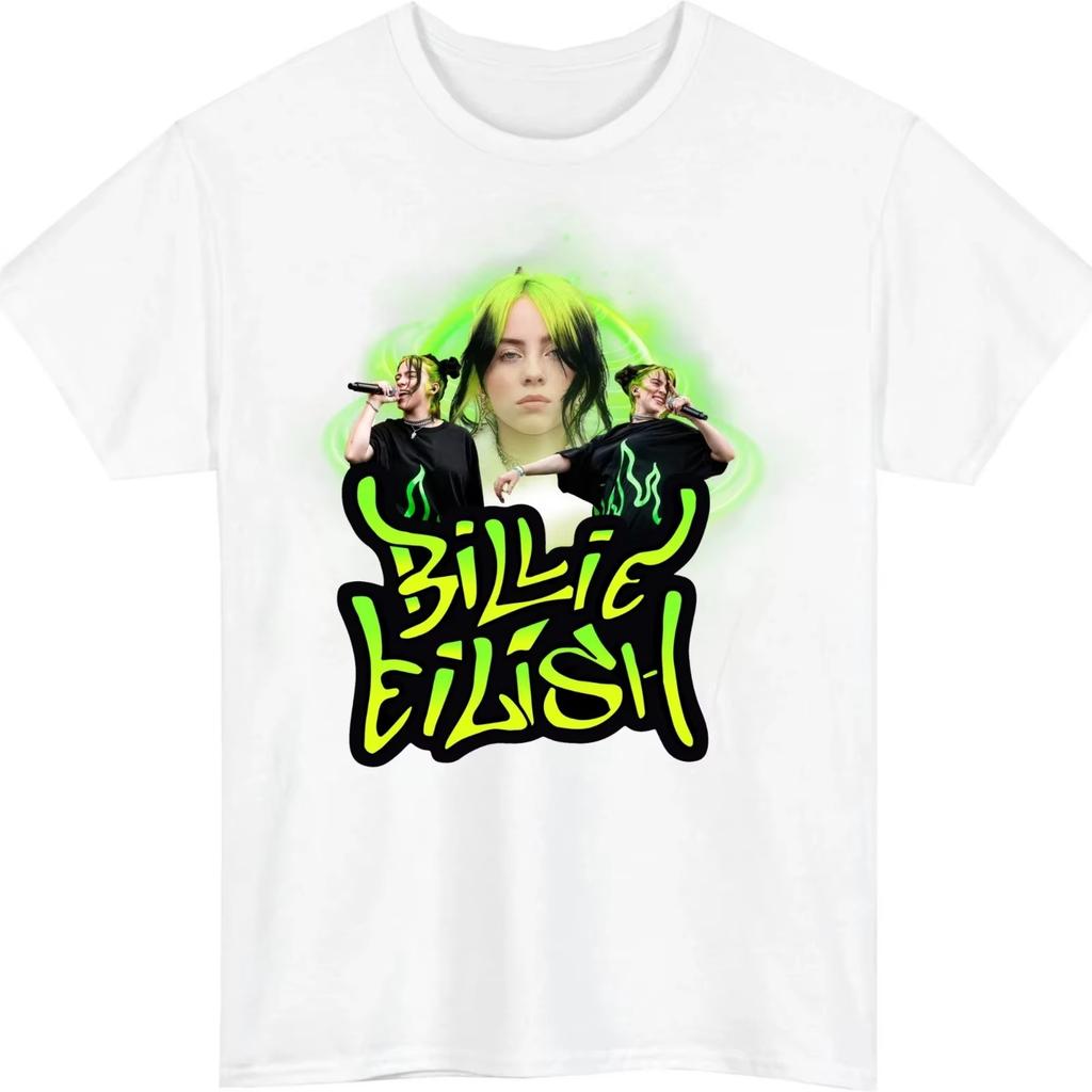 Unisexs Tshirt Billie Eilish Star Pattern Printed Tshirt 2026 Summer Unisex Women Fashion Cotton Tshirt Casual Harajuku Streetwear