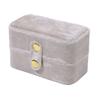 Mini Jewelry Box Plush Velvet Ring Holder Portable Jewelers Packaging  Travel Storage