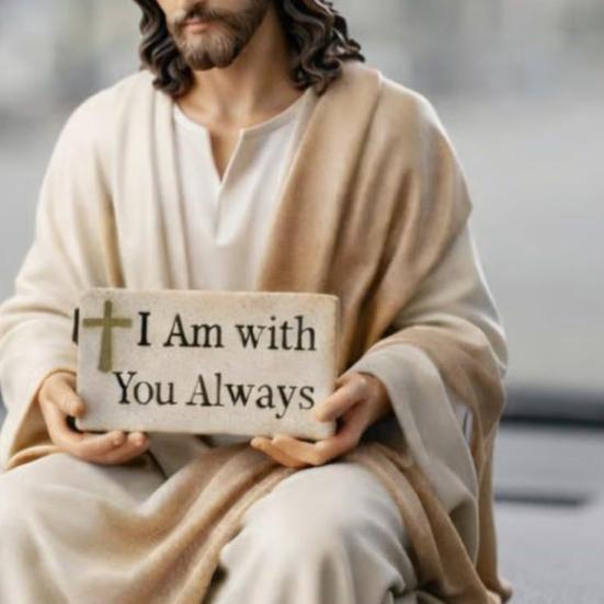 Jesus Resin Car Ornament Figurine Compact Sitting Design Handcrafted Jesus Statue Dashboard Table Shelf Home Office
