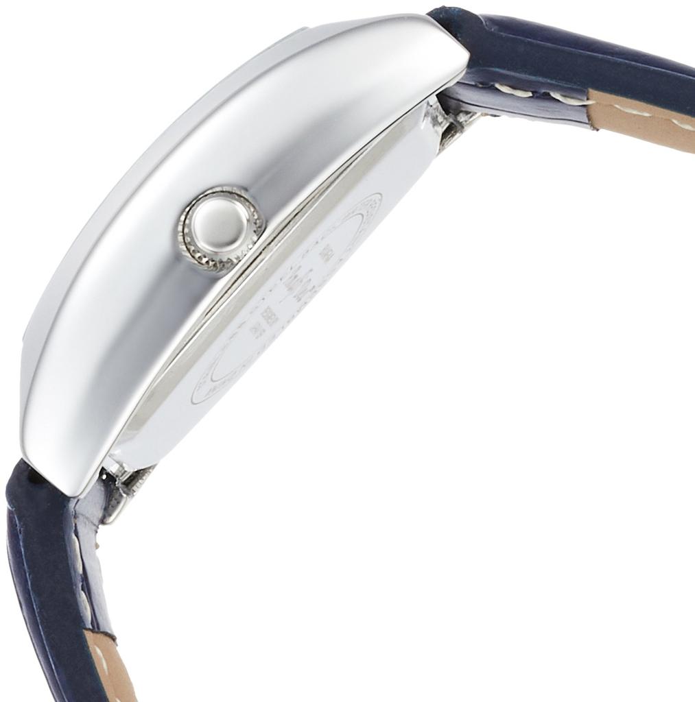 Arias Amalfidia Analog Waterproof Watch with Leather Strap and White Black Tonneau-Shaped Dial, A35L28, Women's,