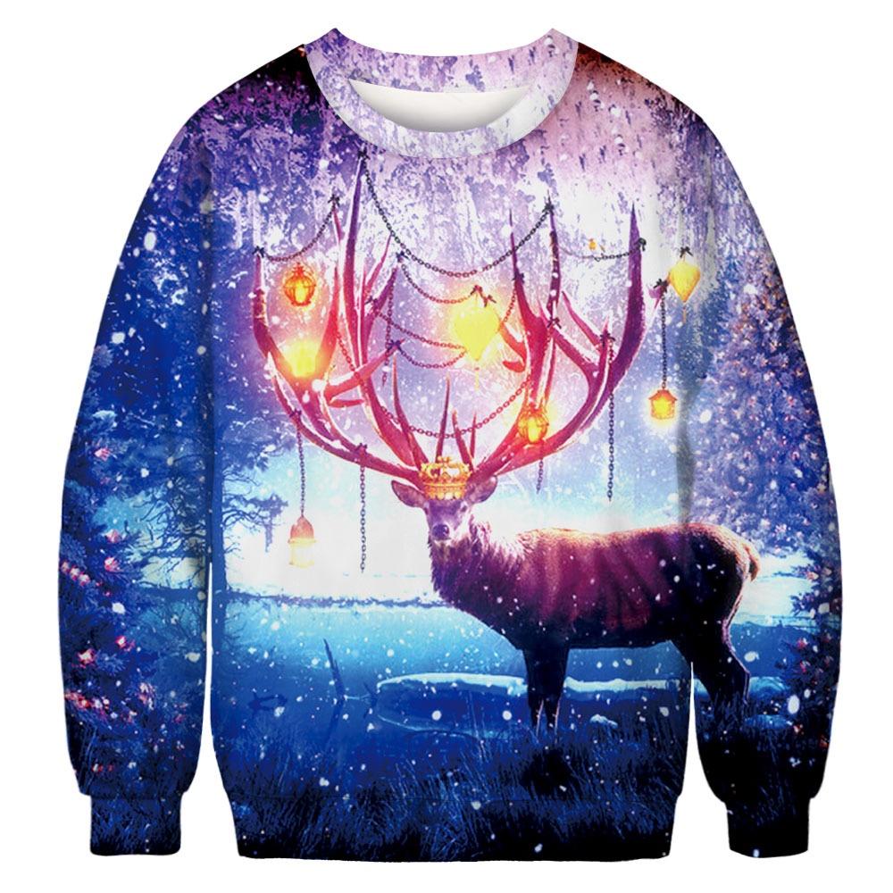 Festive Men's Christmas 3d Graphic Print Pullover Hoodie Sweatshirt With Soft Material