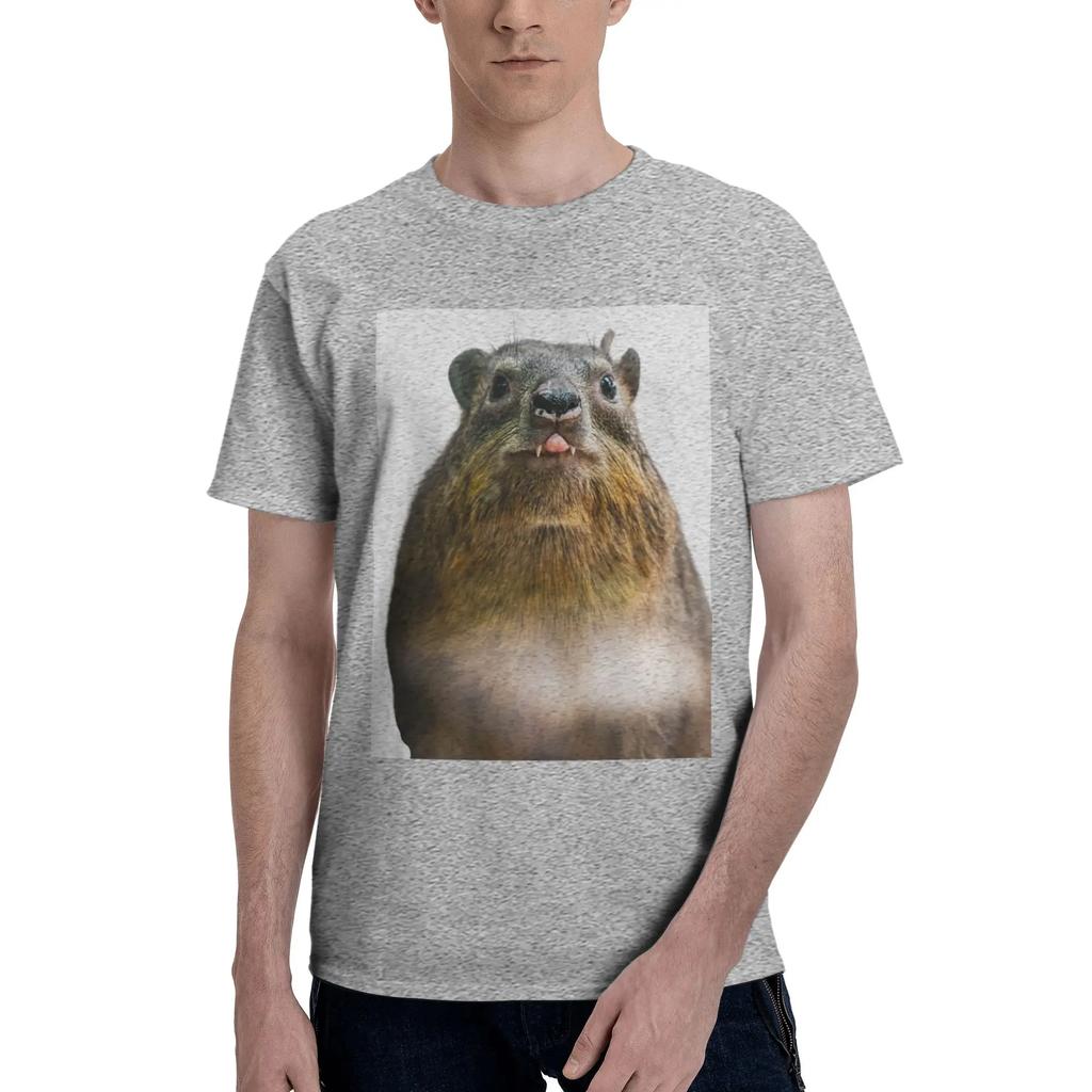 Rock Hyrax Photo Cute Vampire Potato 100 Cotton TShirt Mens Oversized T Shirts Men ONeck Short Sleeve S6XL