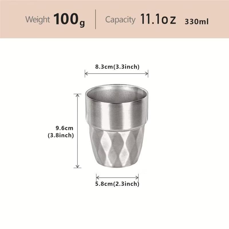 Shangqi Double-Layer Stainless Steel Tea Cup