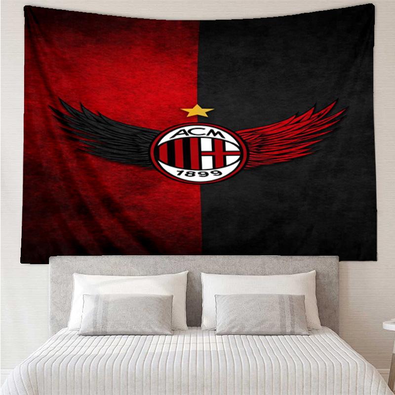 Ac Football Club Tapestry Hanging for Bedroom,Livingroom, Playroom,Decor Art Room Wall Tapestry Holiday and Birthday Gifts