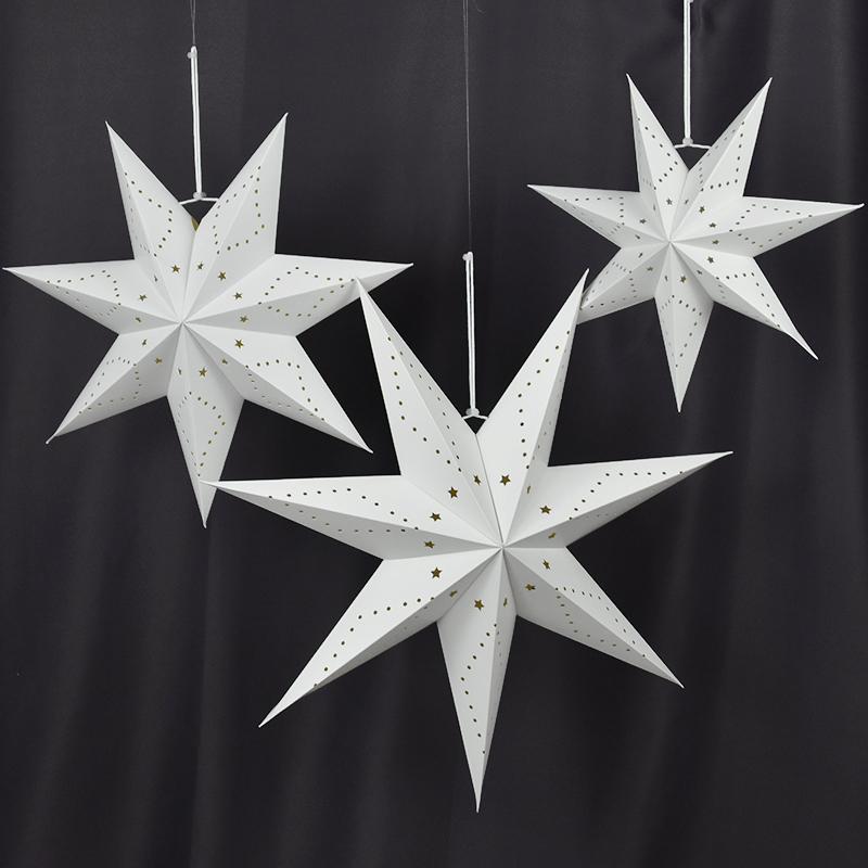 Hollow Star Hanging Pendant Eid Mubarak Ramadan Kareem Decoration Lantern 2025 Islamic Muslim Party Supplies Christmas Birthday
