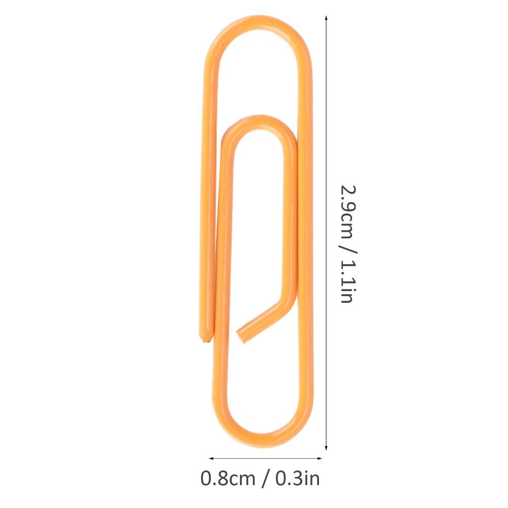 Schattig Ontwerp 3 Doosjes Paperclip Metaal Sinaasappelvormige Paperclip Draagbaar Ontwerp PET Gecoat Draad Kleine Paperclip Huis