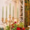 Flickering Taper Candle LED Flameless Battery Powered Long-pole Candles Light for Wedding Christmas Valentine Dinner Party Decor