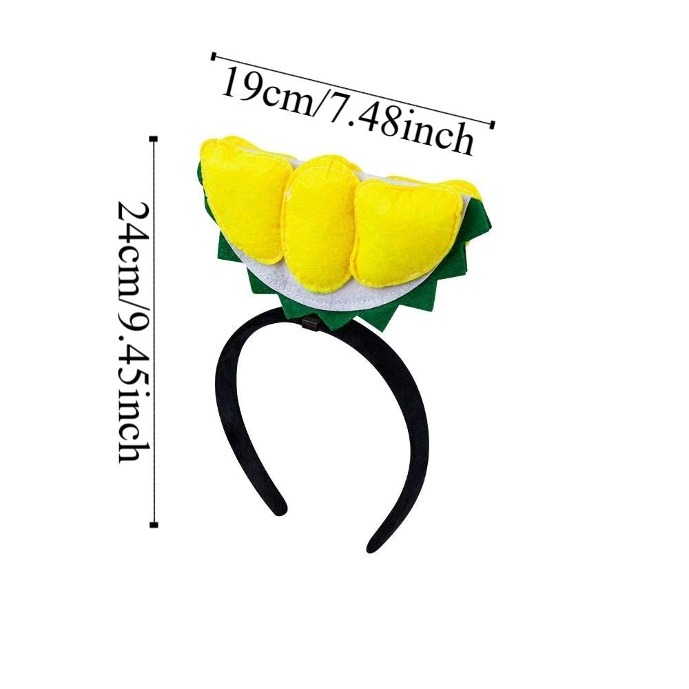 Nutrition Month Cartoon Fruit Hair Hoop Funny Sunflower Creative Headband for Harvest Festival Plastic Headdress
