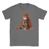Punch Monkey Lustiges Tier Herren T-Shirt Vintage T-Shirts Kurzarm Rundhals T-Shirts 100% Baumwolle Geschenkidee Kleidung