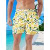 Sommerliche Herren-Badeshorts mit 3D-Musterdruck, der Stoff ist schnelltrocknend, bequem und leicht,