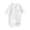 Baby Long Sleeve Romper, Lightweight Cotton Infant One Piece Pajamas, Summer Air Conditioning Outfit for Newborn Boys and Girls