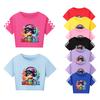5528 Kids Girls Roblox Print Casual Short Style T-Shirt