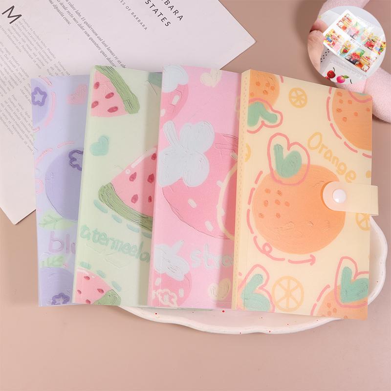 120 Slots Nail Sticker Storage Book Fruit Cover Nail Decal Storage Album For Small Sticker