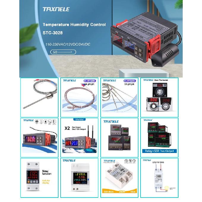 1/2 NPT Waterproof Stainless Steel k Thermocouple Sensor Pt100 Probe 50mm 100mm 150mm 200mm PID Temperature Controller 2M wire