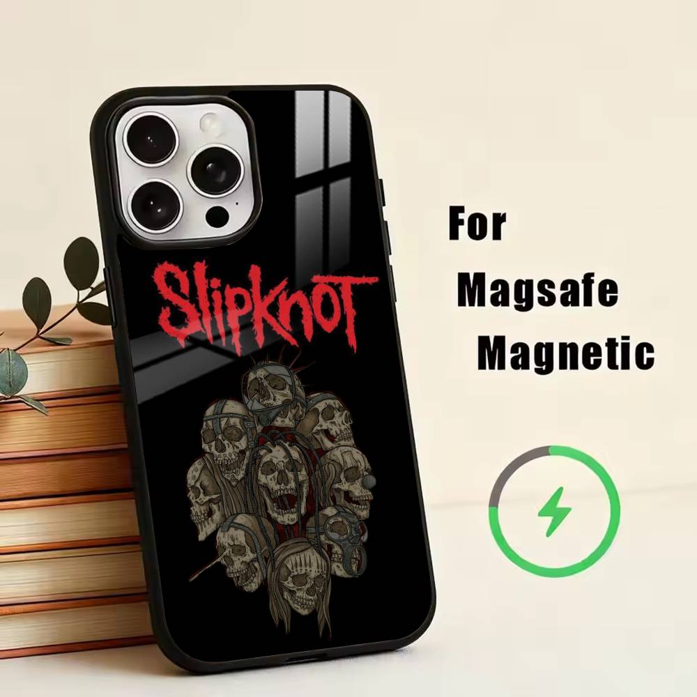 S-Slipknot Bone C-Church Phone Case For iPhone17,16,15,14,13,12,11 Plus,Pro Magnetic For Magsafe Wireless Charging