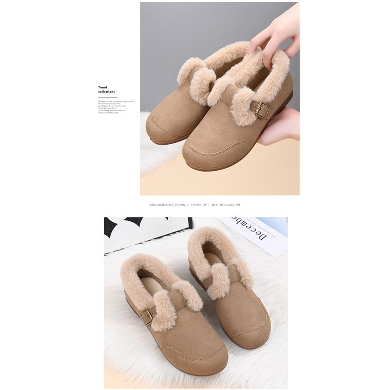 Women's Winter Anti Slip Cold Proof Warm And Thick Cotton Shoes With Added