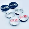 4 SZT. / Zestaw 51 mm OZ Racing O.Z Srebrny / Czarny Nakładka na środek felgi samochodowej Pokrywa Stylingowa Emblemat Odznaka Akcesoria