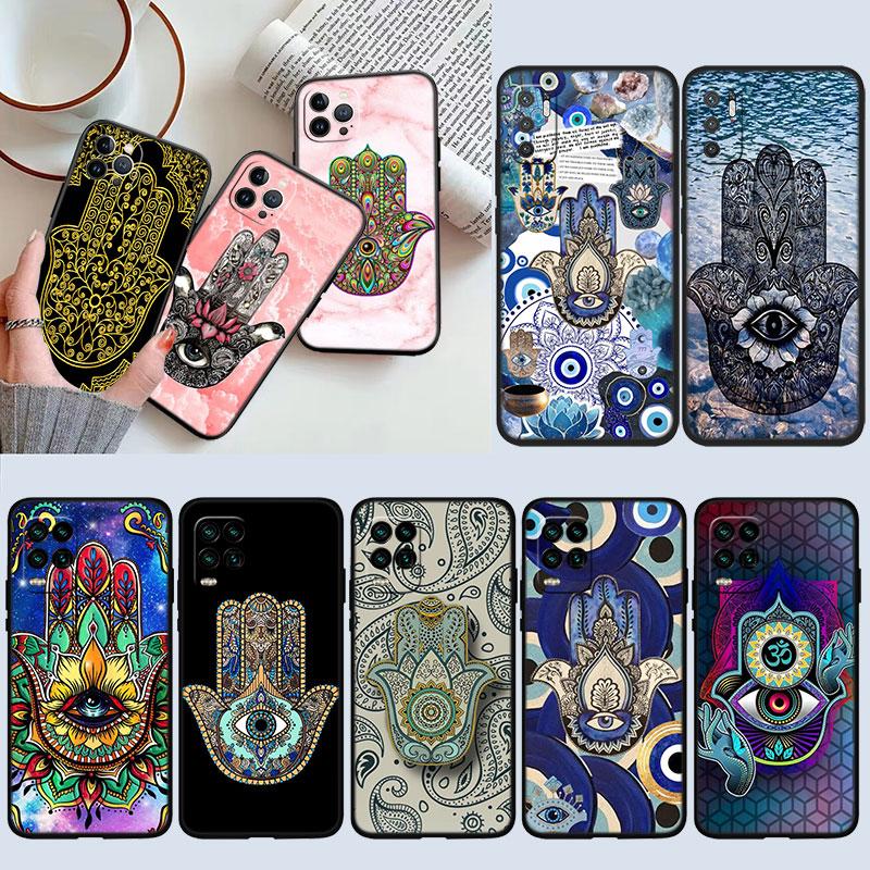 Hamsa Hand Amulet Psychedelic New High-End Shell Phone Case for OPPO A3 Pro A72 A74 A76 A77 A77S A78 A79 A94 A95 A18 A40M A58