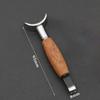 Couteau rotatif à sculpter le cuir fait à la main, manche en bois de poirier en acier inoxydable avec hauteur réglable, outil de tannage végétal