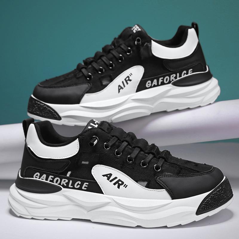 Klobiger Sneaker für Herren Sommer Mesh Atmungsaktiv Luxus Laufschuhe Mode Gestreiftes Design Casual Zapatillas Sports Sneakers